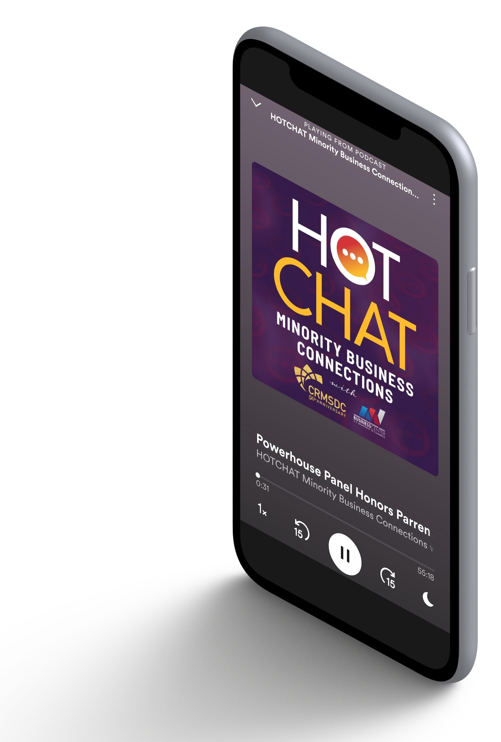 HotChat Podcast Player Mockup